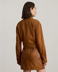 Lauren Ralph Women's Long Sleeve Cropped Jacket