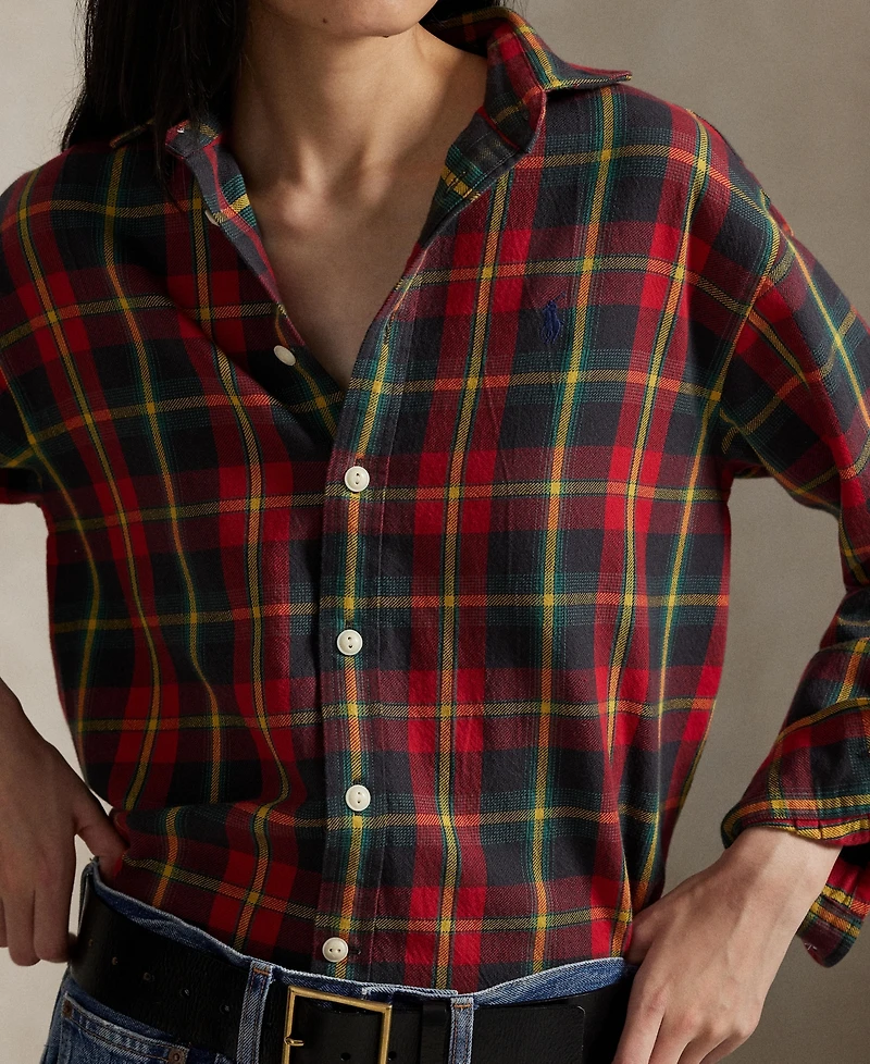 Polo Ralph Lauren Women's Long Sleeve Plaid Shirt