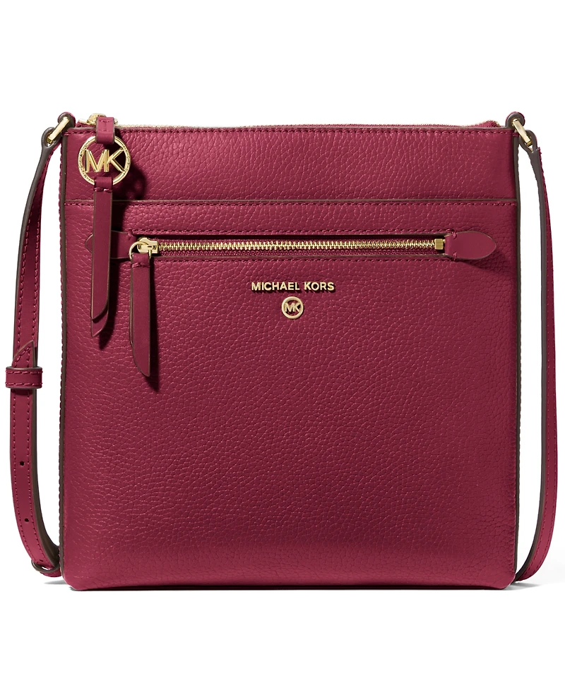 Michael Kors Jet Set Charm Leather Small North South Flat Crossbody Bag