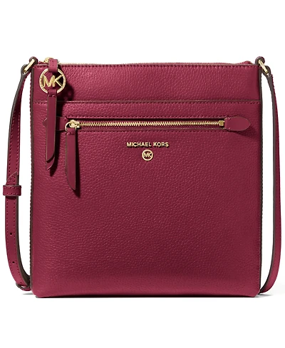 Michael Kors Jet Set Charm Leather Small North South Flat Crossbody Bag
