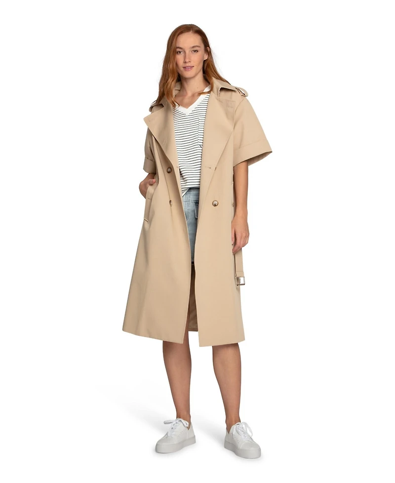 Belle & Bloom Dust Daring Short Sleeve Trench Style Dress
