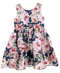 Rare Editions Toddler and Little Girls Mikado Printed Fit Flare Dress