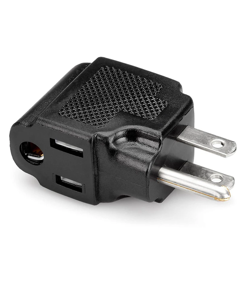 Hosa Technology 2x Nema 5-15R to Nema 5-15P Right-Angle Power Adapter
