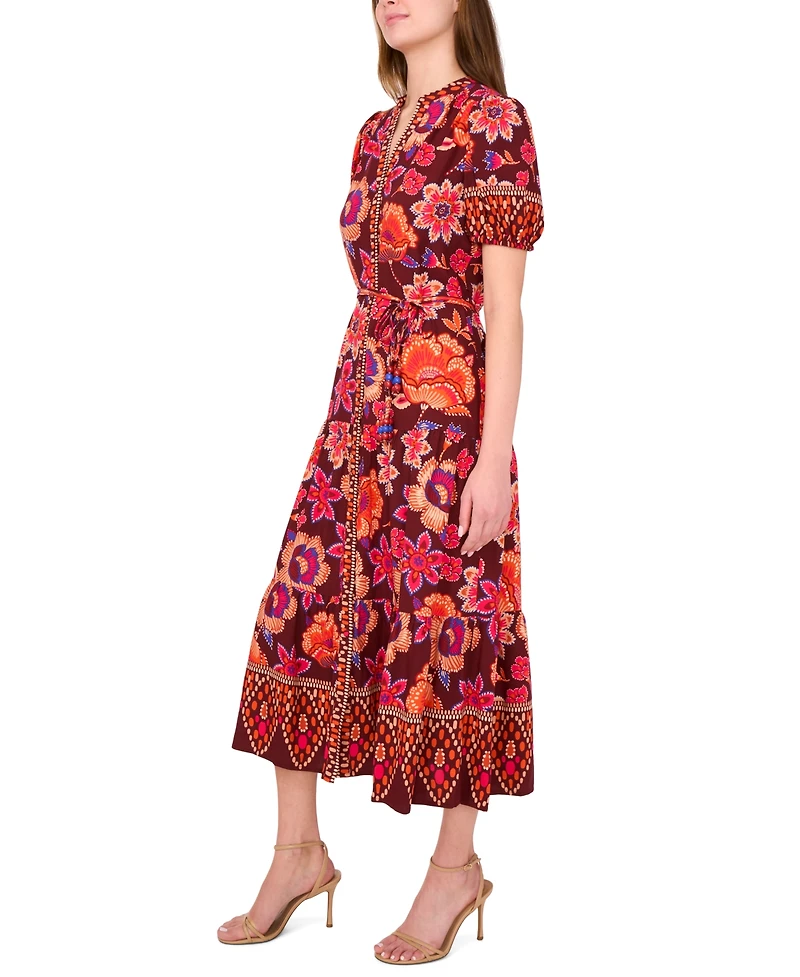 Msk Petite Puff Sleeve Maxi Dress