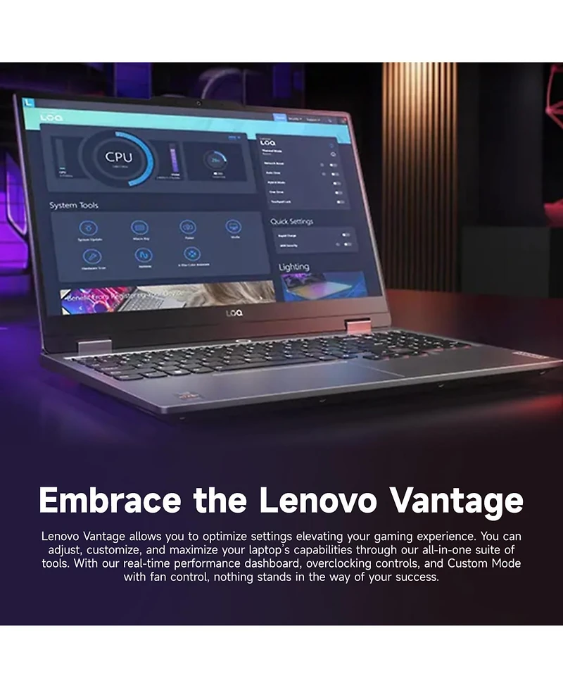 Lenovo Loq 15.6" Gaming Traditional Laptop Amd Ryzen 7 8845HS 16GB Ram Nvidia GeForce Rtx 4060 1TB Ssd Storage Windows 11 Home Fhd 144Hz - Grey