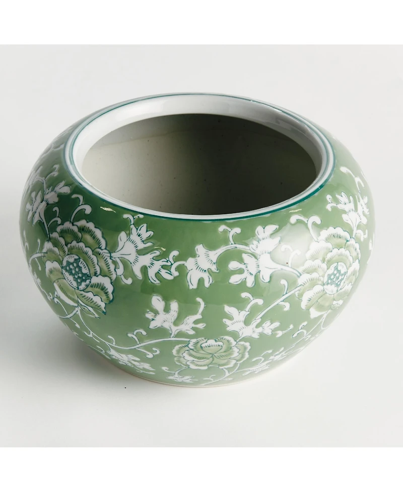 Napa Home & Garden Imperial Lotus Planter Small - Green & White Chinoiserie