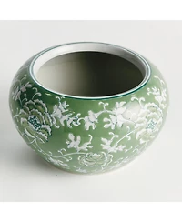 Napa Home & Garden Imperial Lotus Planter Small - Green & White Chinoiserie