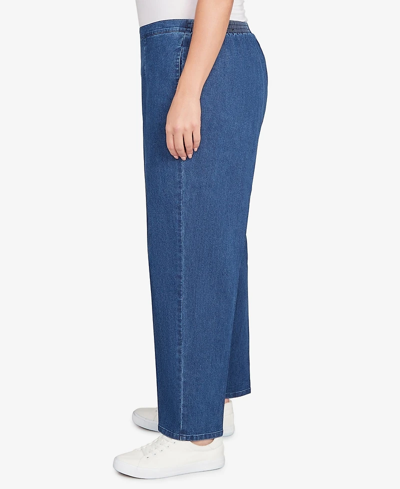 Alfred Dunner Plus Sunset Canyon All Around Elastic Medium Length Denim Jeans