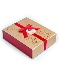 Mary Macleod's Shortbread Signature Gold Gift Box with Red Ribbon Chocolate Crunch Shortbread, 18 Pieces