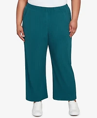 Alfred Dunner Plus Lake Champlain Ribbed Knit Ankle Pants