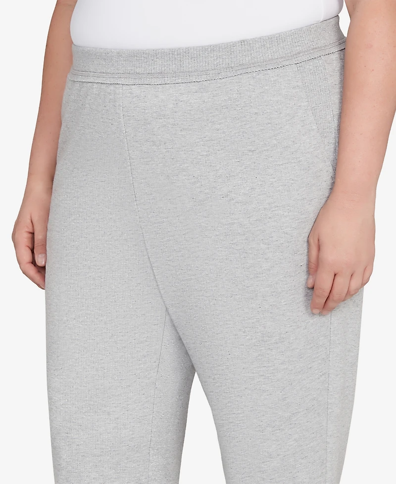 Alfred Dunner Plus Casual Vibe Cozy Medium Length Slant Pocket Pants