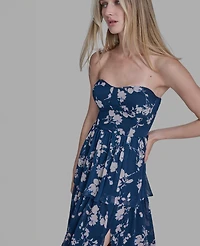 Bcbg Women's Sweetheart Neck Ruffled Gown