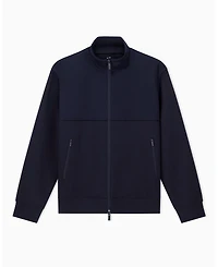 A|X Armani Exchange Men's Mixed Media Commuting Full Zip Sweatshirt