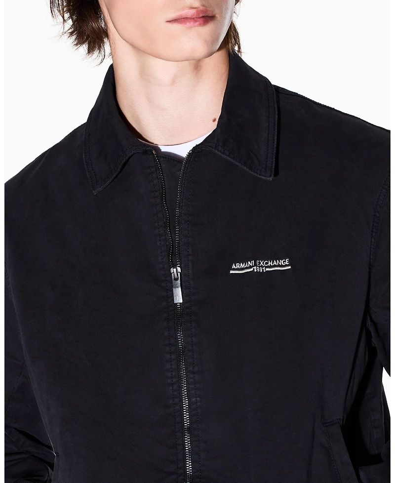 A|X Armani Exchange Men's Washed Graphic Coat