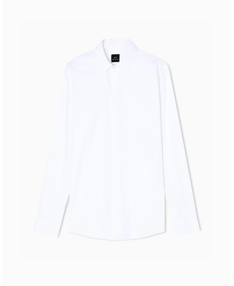 A|X Armani Exchange Men's Night Lab Satin Woven Shirt