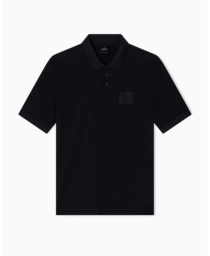 A|X Armani Exchange Men's A X Box Mercerized Cotton Pique Polo Shirt