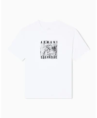 A|X Armani Exchange Men's Grid Box Splatter Graphic T-Shirt