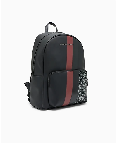 A|X Armani Exchange Men's Striped Logo Details Backpack
