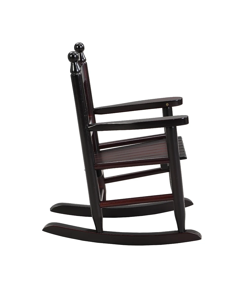 Jujabu Espresso Wood Children's Rocking Chair Kids Rocking Chair for Indoor or Outdoor