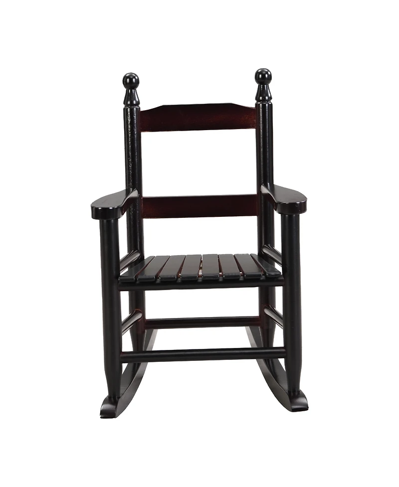 Jujabu Espresso Wood Children's Rocking Chair Kids Rocking Chair for Indoor or Outdoor