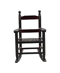 Jujabu Espresso Wood Children's Rocking Chair Kids Rocking Chair for Indoor or Outdoor