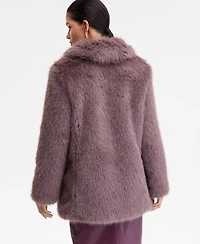I.n.c. International Concepts Women's Lapel Collar Faux-Fur Coat, Macy's Exclusive