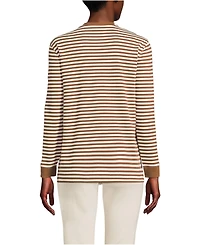 Lands' End Women's Cotton Relaxed Long Sleeve Crew Neck