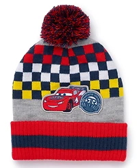 Cars Toddler Boys 2-Piece Cars Beanie and Mitten Set