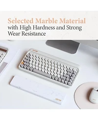 Lofree Marble Palm Rest for Computer Keyboard, Ergonomic Design Wrist Rest for Typing Pain Relief, Desk Pads Support Hand and Arm, Stain Resistant