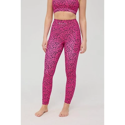 Oosc Women's Infinite High Waisted Leggings - Pink Leopard
