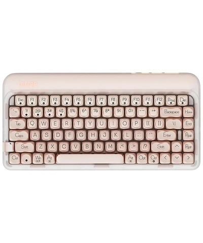 Lofree Dot Foundation Mechanical Keyboard, 75% Rechargeable Hot-Swappable, 3 Connection Modes, Pink Gateron Baby Racoon Switches for Windows, Mac Os