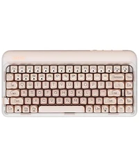 Lofree Dot Foundation Mechanical Keyboard, 75% Rechargeable Hot-Swappable, 3 Connection Modes, Pink Gateron Baby Racoon Switches for Windows, Mac Os