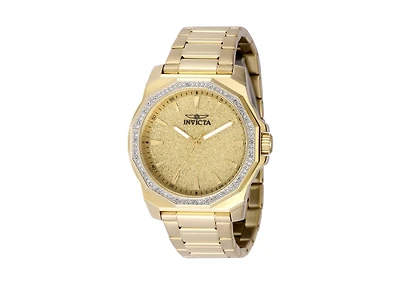 Invicta Men's 49127 Speedway Quartz 3 Hand Gold Dial Watch