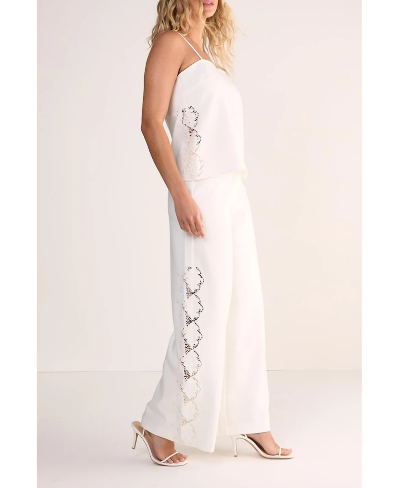Nasty Gal Women's Cutwork Side Tailored Wide Leg Pants
