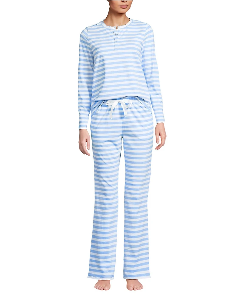 Lands' End Women's Knit 2 Piece Pajama Set