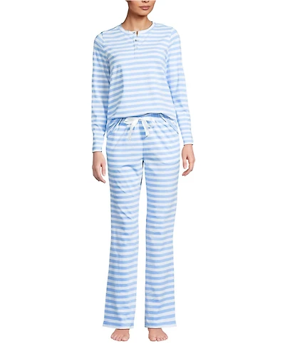 Lands' End Women's Knit 2 Piece Pajama Set