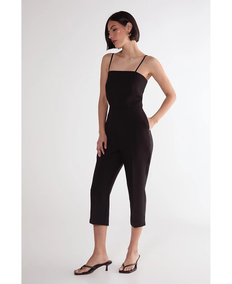 Nasty Gal Women's Tailored Capri Square Neck Playsuit