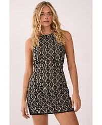 Nasty Gal Women's Hand Embellished Beaded Mini Dress
