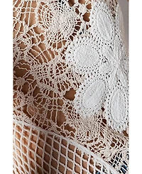 Nasty Gal Women's Scoop Neck Crochet Mini Dress