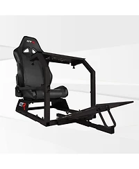 Gtr Simulator Gta Model Black Frame Adjustable Racing Seat Cockpit |Foldable Entry-Level Sim Rig with Steel & Mounts