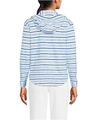 Lands' End Women's Long Sleeve Slub Hooded Popover