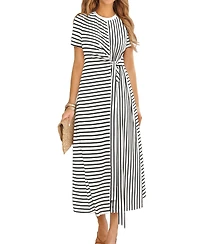 Cupshe Women's Timeless Tune Striped Maxi Beach Dress