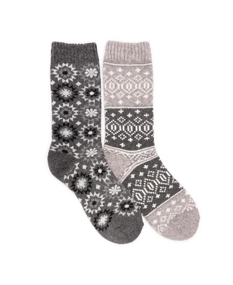 Muk Luks Women's Wool Socks 2 Pair Pack