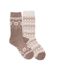 Muk Luks Women's Wool Socks 2 Pair Pack