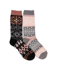 Muk Luks Women's Wool Socks 2 Pair Pack