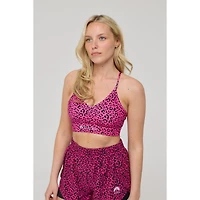 Oosc Medium Support Infinite Sports Bra - Pink Leopard