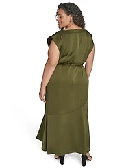 Vince Camuto Plus Cap Sleeve Midi Dress