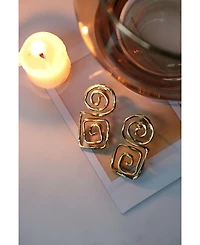 Ottoman Hands Megara Geometric Spiral Stud Earrings