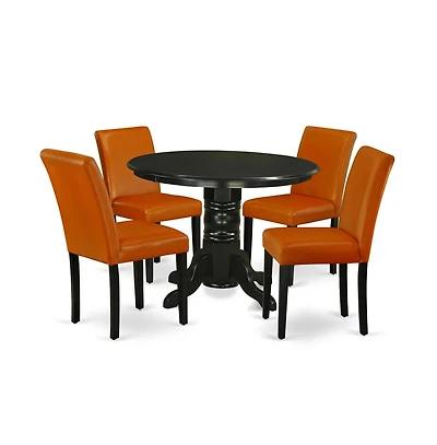 East West Furniture Dining Room Set Black