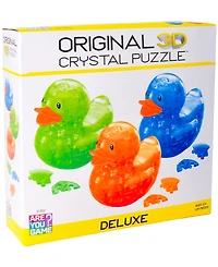 AreYouGame.com 3D Crystal Puzzle Deluxe Rubber Ducks 3-Pack, 129 Pieces